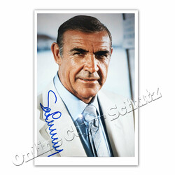 Remembering Sean Connery (1930–2020) James Bond 007 - Autogramm laminiert (°06)