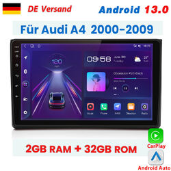 Für Audi A4 2000-2009 Carplay Android13 Autoradio GPS NAVI BT FM DAB+ SWC 2+32GB