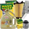 MANN INSPEKTIONSPAKET+5L CASTROL 5W30 MOTORÖL passend für VW GOLF 5 6 PASSAT TSI