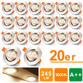 20x LED Einbaustrahler WarmWeiß Einbauleuchte Deckenleuchte Decken-Spots 3W