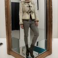 Prada Lederjacke  Shearling Jacke, Boho Style Gr.34(It.40) Kapuze