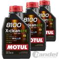 3x 1L MOTUL 8100 X-CLEAN EFE ÖL MOTORÖL 5W-30 passend für BMW LL04 MB 229.52 API