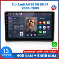 4+64G Octa Core Autoradio Für Audi A4 8E 8H B6 B7 2000-2009 Android13 Carplay BT