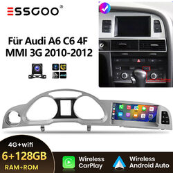 Für Audi A6 C6 4F MMI 3G 2010-2012 Android 13 Autoradio Carplay GPS KAM 6+128GB