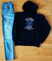 FSBN Herren Jeans Gr. 31/32 Hose Blau & Sweatshirt Gr. S dunkelblau