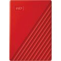 Western Digital My Passport 2 TB HDD Externe Festplatte Micro-USB rot