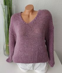 ITALY OVERSIZE GROBSTRICK PULLOVER FLAUSCHIG MIT ALPAKA WOLLE  EG 38-KL.44 NEU