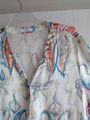 Bluse Tunika, Creme bunt, Viscose Optik wie Seide, 44, Peter Hahn, wie NEU