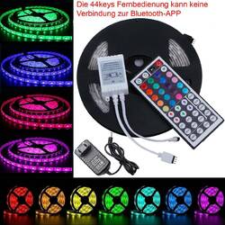 LED Stripe RGB Leiste Streifen 5050 SMD Band Leuchte Leuchte Lichterkette 1m-30mNur 24keys Fernbedienung Satz mit dem app und der Musik