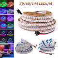 5V WS2812B 5050 RGB LED Streifen Stripe 30/60/144LEDs/m Individuell Adressierbar