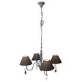 Pendelleuchte Hängelampe Esszimmerleuchte Deckenlampe Metall Textil Grau D 55 cm