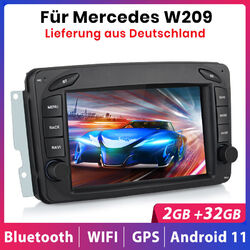 Android 12 Für Mercedes Benz C Klasse W203 W209 7" Autoradio Navi DAB+ RDS GPS