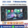 Android 13 Autoradio Carplay GPS Navi Für Ford Focus C S Max Transit Fiesta +Kam