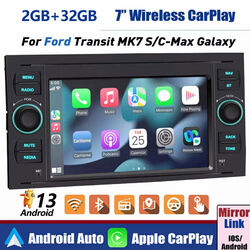 Android 13 Autoradio Carplay GPS Navi Für Ford Focus C S Max Transit Fiesta +Kam