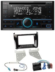 Kenwood CD 2DIN DAB USB MP3 Bluetooth Autoradio für VW Polo ab 14 piano-schwarz