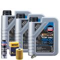 Motoröl 5W30 LIQUI MOLY Top Tec 4600 3L+HENGST Ölfilter+Spülung+Ölablassschraube