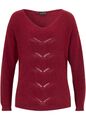 Pullover mit Wollanteil Gr. 44/46 Rhododendronrot Damenpullover Sweater Neu*