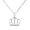 Damen Halskette mit Anhänger Krone Queen Edelstahl Kette Modekette Mode Schmuck