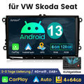 JUNSUN Android 13 Autoradio 6GB+128GB GPS Navi Für VW Golf 5 6 Bora EOS Jetta T5