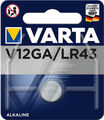 2x Varta V12GA, LR43, 186, 84, LR1142 Knopfzelle LR43 Batterie 1,5V 80 mAh