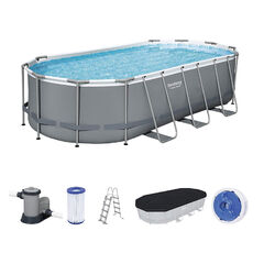 Bestway Steel Pro Frame Pool Set 549x274x122 cm oval Komplett Set 56710