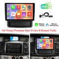 Carplay Autoradio 2+64G GPS Für Trafic Opel Vivaro Nissan Primastar 2010-14 +DAB