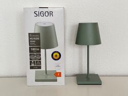 SIGOR Nuindie mini Akku LED Tischleuchte | salbei grün | dimmbar 2700 / 2200 K