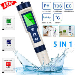 Digital PH Wert TDS EC Wasser Messgerät Tester Meter Aquarium Pool Prüfer Neu