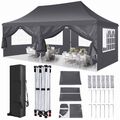 Falt Pavillon Wasserdicht Pavillion 3x3m 3x6m Gartenzelt Festzelt UV-Schutz Zelt