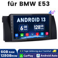 Für BMW X5 E53 2000-2007 Carplay Android 13.0 Autoradio BT WiFi GPS Navi 6+128GB