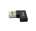 USB 3.1 Adapter Typ C Buchse zu 3.0 Typ A Stecker Winkel Kabel in Schwarz