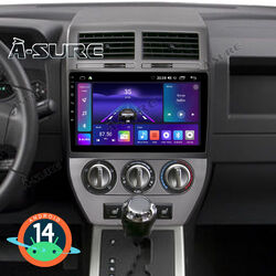 32GB Android 14 Autoradio CarPlay GPS Navi BT FM WiFi Für Jeep Compass 2007-2008