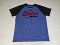 Superdry Vintage Logo Duo T-Shirt mit Raglanärmeln und Flockdruck Größe XXL