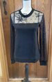 Damen River Island hübsches Top / Pullover Gr. XS/6/8 schwarz