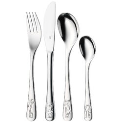 WMF 12.8002.6040 Safari 4-tlg. Kinderbesteck-Set Silber