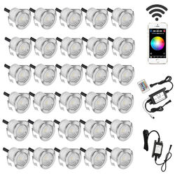 1-30x WIFI Kontroller Φ30mm Boden Einbaustrahler LED Leuchte Außenlampe Minispot