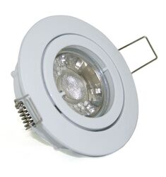 Decken Einbaurahmen Lana Weiss 230V GU10 COB 5Watt = 50W Power Led IP20