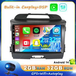 9'' Android 14 Autoradio CarPlay GPS Für KIA Sportage 3 2010-2016 Navigation DSP