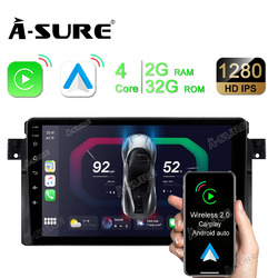 2+32GB Android 13 Autoradio Navi GPS Carplay DSP für 3er BMW E46 318 320d 325i