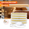 COB LED Streifen 230V Dimmbar Leiste Band Stripe Lichterkette Lichtschlauch DE