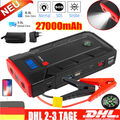 1000A Auto KFZ Starthilfe 12V Jump Starter Ladegerät Booster Powerbank 27000mAh