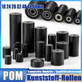 POM Ø18mm~60mm Doppelte Kunststoff-Rollen mit Kugellager Führungsrolle Laufrolle