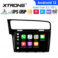 10,1 Zoll IPS Android 12 Autoradio Navi GPS WiFi CarAutoPlay Für VW Golf VII 7