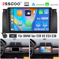 Für BMW 5er E39 X5 E53 7er E38 Android 13 DAB+ Autoradio GPS NAVI RDS KAM 4+64GB