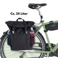 Gepäcktasche Fahrradtasche für Gepäckträger wasserdicht Rollverschluss 20L