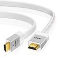 2m HDMI 2.0 Kabel Flach dünn 4K UHD Ultra HD 3D Ethernet ARC CEC High Speed HDTV