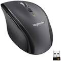 Logitech M705 Marathon Ergonomische Maus Funk Laser Schwarz, Silber 7 Tasten