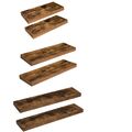 HOOBRO Wandregal 2er-Set Wandboard Schweberegal Hängeregale Büroregal Retro