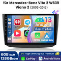 128GB Android 13 Autoradio GPS Navi Für Mercedes-Benz Vito Viano W639 2004-2014