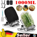 2x 1000ml Sprossenglas Set Keimglas Keimgerät Keimgläser Mit Gestell+Bodenschale